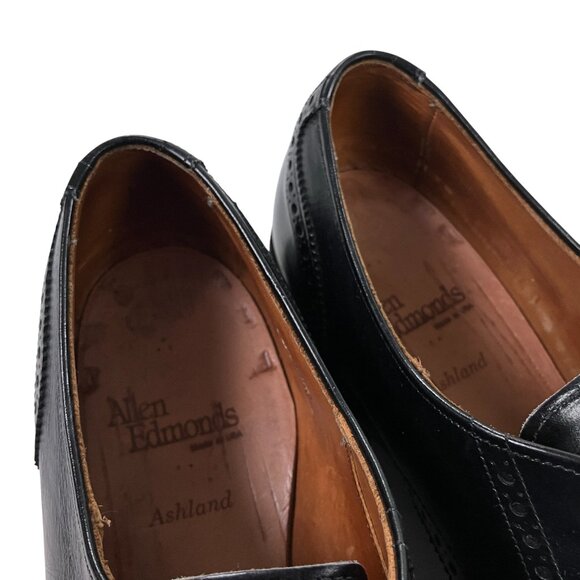 Allen Edmonds Ashland Wingtip Derby Dress Shoes Mens Size 10.5 D Black Leather - Picture 10 of 11